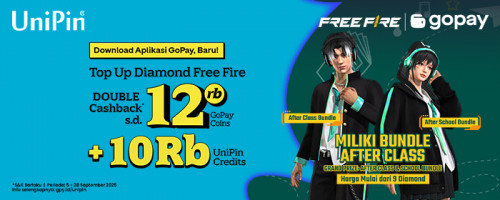 Miliki After Class & After School Bundle Sekarang! Top Up Free Fire Pakai GoPay Bisa Lebih Hemat s.d. 22Ribu!
